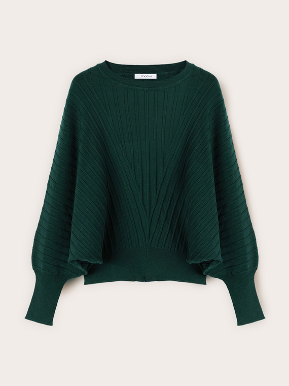 Oversized pleated sweater
