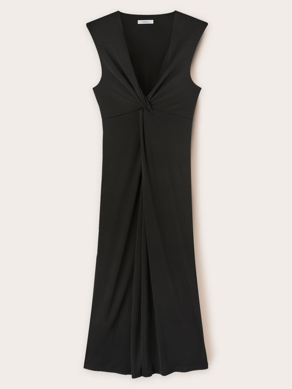 Jersey dress with knot