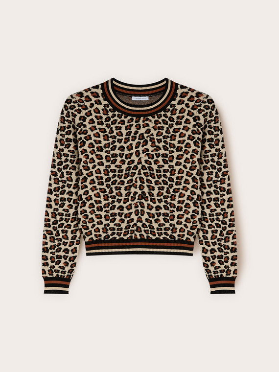 Maglia con stampa animalier
