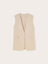 Single-breasted waistcoat in enver satin image number 4