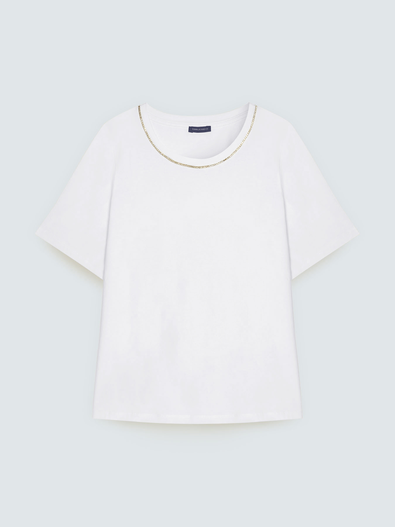 T-shirt in cotone con applicazioni luminose image number 4