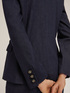 Blazer la un singur rând de nasturi din denim image number 2
