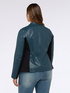 Biker jacket with stretch fabric inserts image number 1