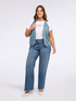 Denim vest with luminous appliqués image number 6