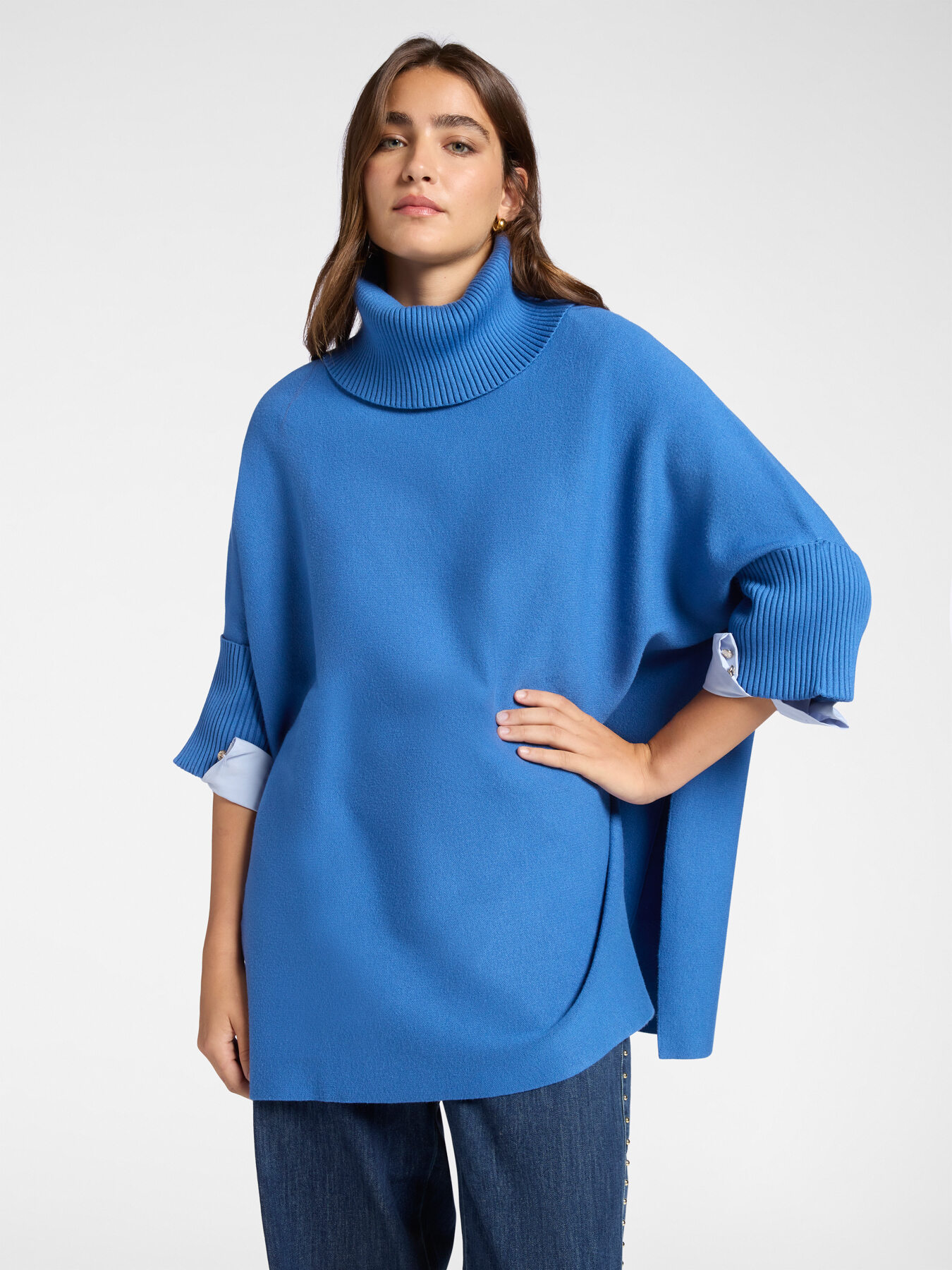 Cowl-neck cape image number 0