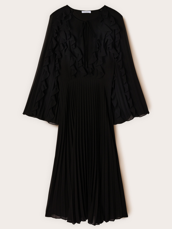 Plissiertes Kleid aus Georgette