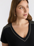 LENZING™ ECOVERO™ Embroidered Viscose T-Shirt image number 3