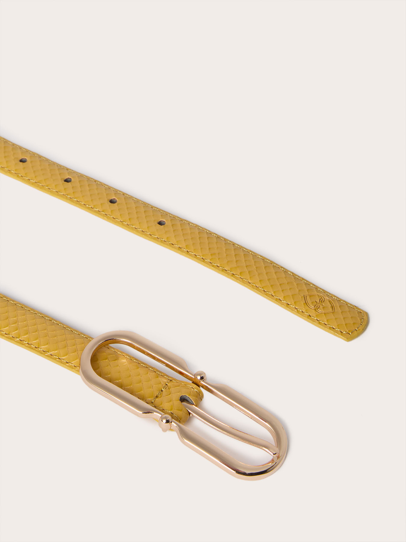 Ceinture effet reptile avec double boucle ovale image number 2