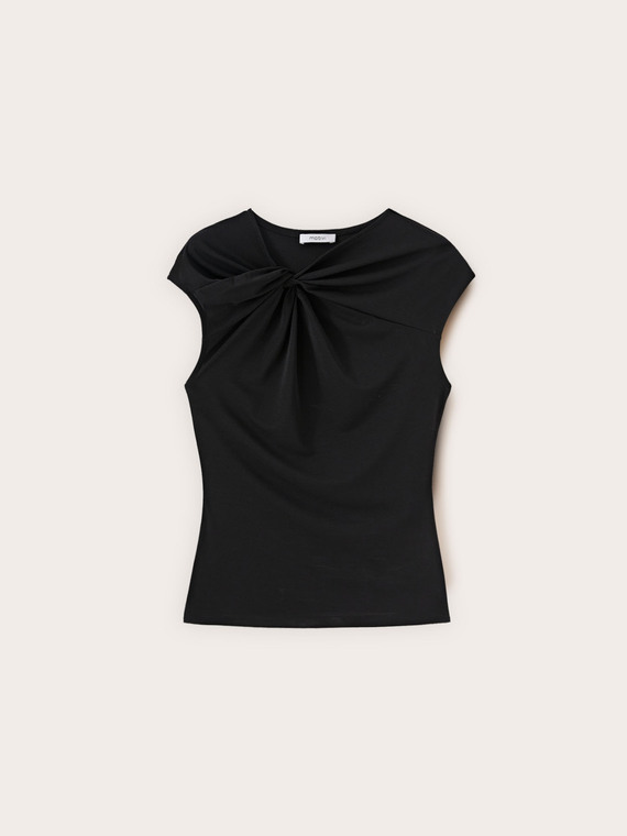 Top in jersey con nodo
