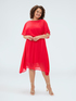 Kleid aus Georgette mit asymmetrischem Saum image number 0