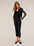 Cardigan in maglia a righe con zip image number 2
