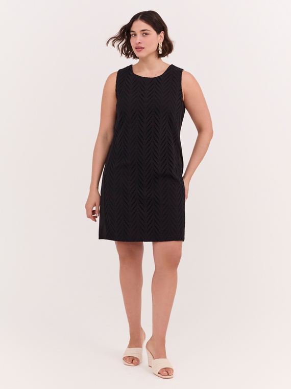 Robe fourreau GLAM en broderie anglaise