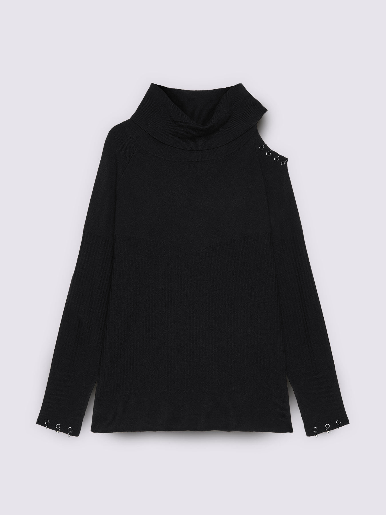 Camiseta con detalle cut out y ojales met&aacute;licos image number 5