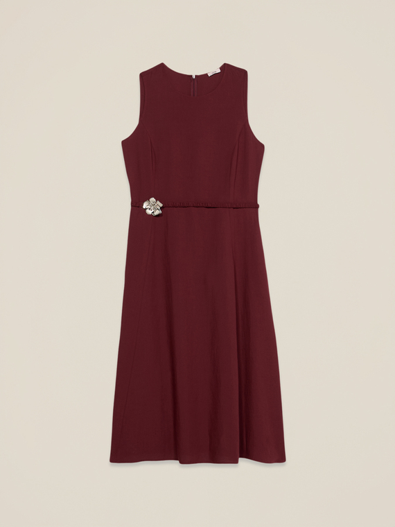 Rochie din amestec de in cu vopsea bijuterie