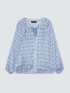 Lurex fabric blouse with print image number 5