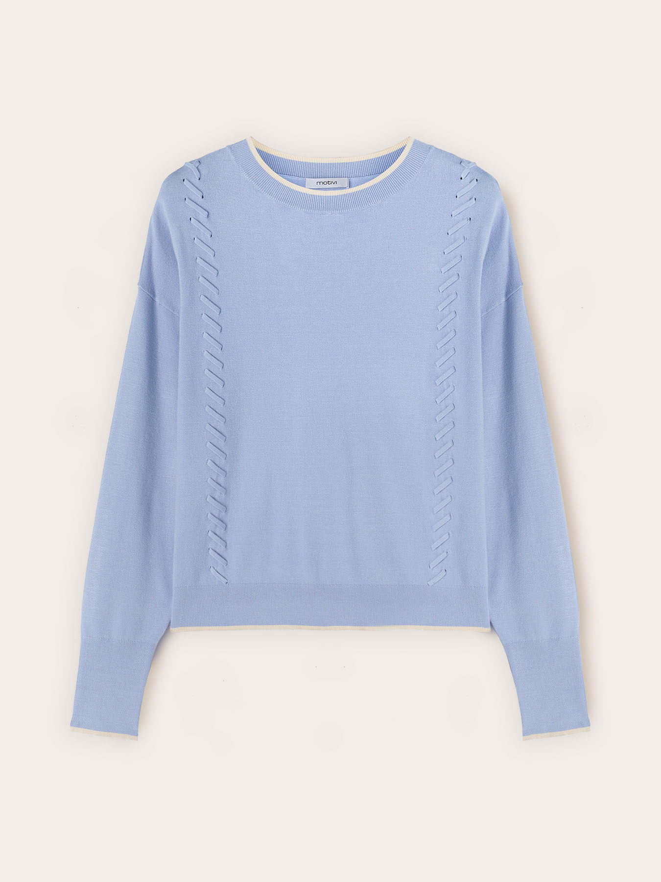 Sweater with decorative stitching image number 4