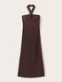Vestito halter in raso lucido image number 4