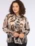 Bluse mit Animalprint und Schleife image number 2