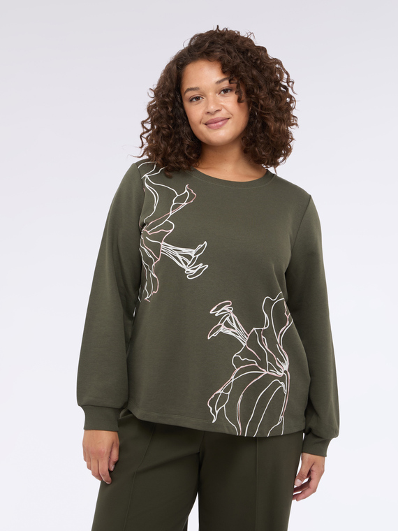 Sweat-shirt avec imprimé floral