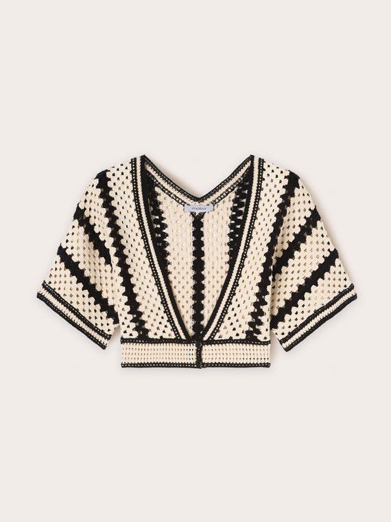 Short crochet knit shrug
