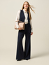 Wide-leg palazzo pants in crepe fabric image number 0