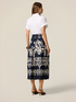 Shirtdress with patterned skirt image number 1