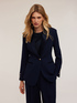 Single-breasted jacket with satin inserts image number 2