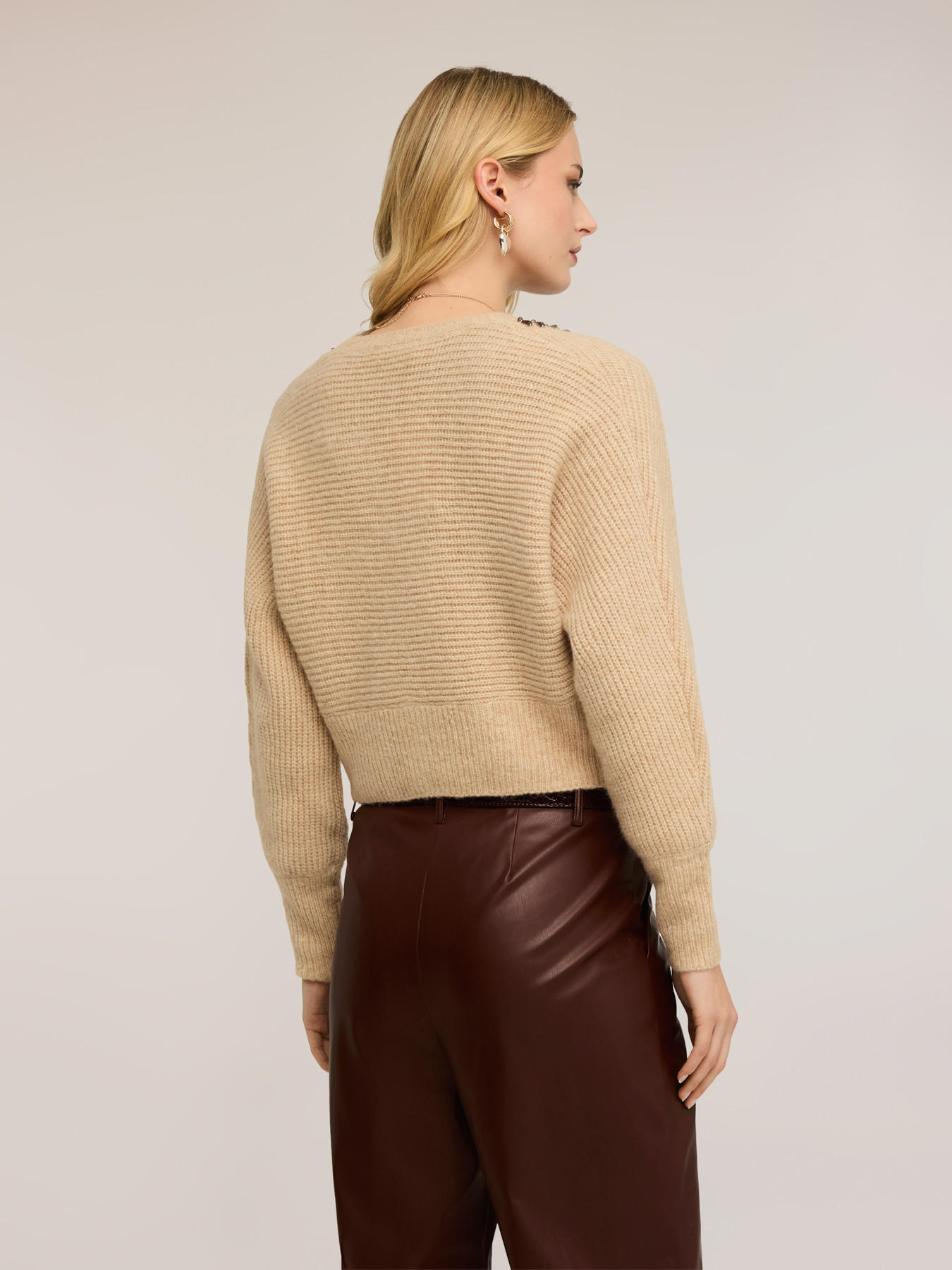 Strickjacke aus Mohair-Mischung mit Steinen image number 1