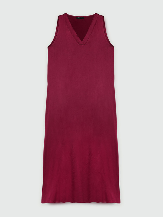 Long satin dress