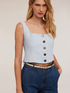 Top crop din tweed image number 2