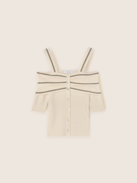 Top off-shoulder in maglia