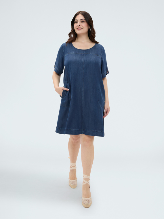 Kurzes Kleid aus Tencel&trade;-Denim