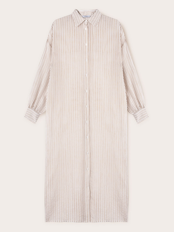 Long pinstriped shirt