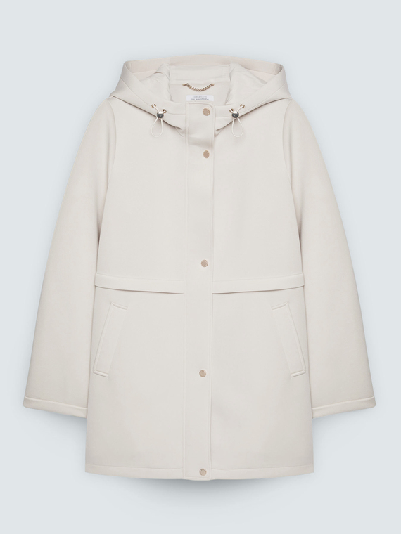 Giacca in scuba con cappuccio