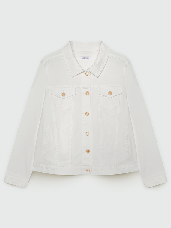 Casual-Blousonjacke mit Knöpfen