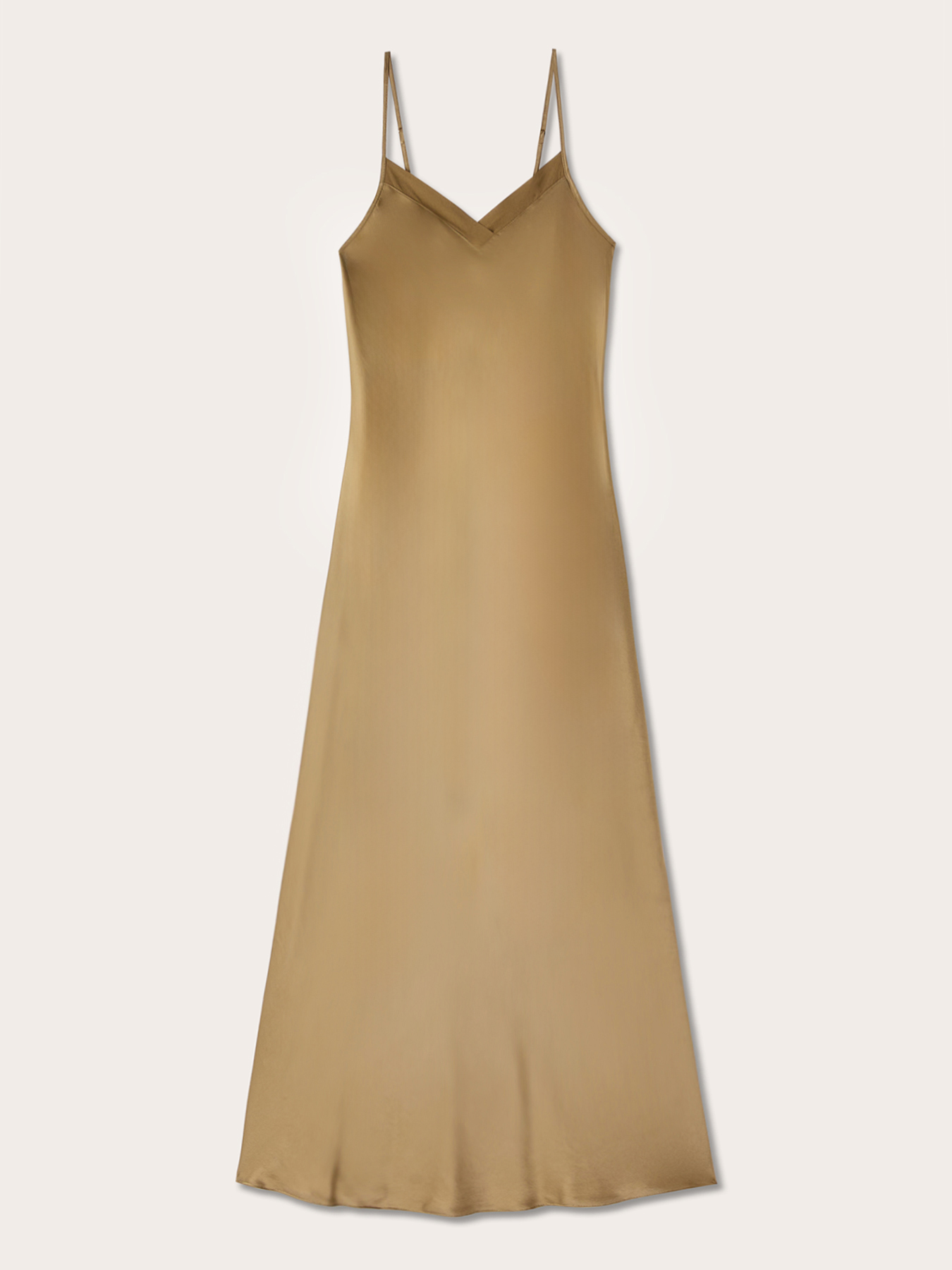 Long lingerie dress in satin image number 4
