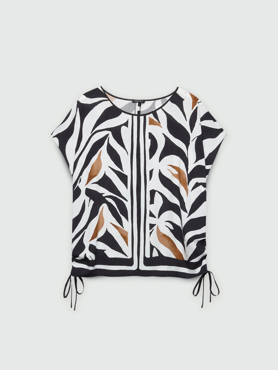Blusa dalla stampa foliage
