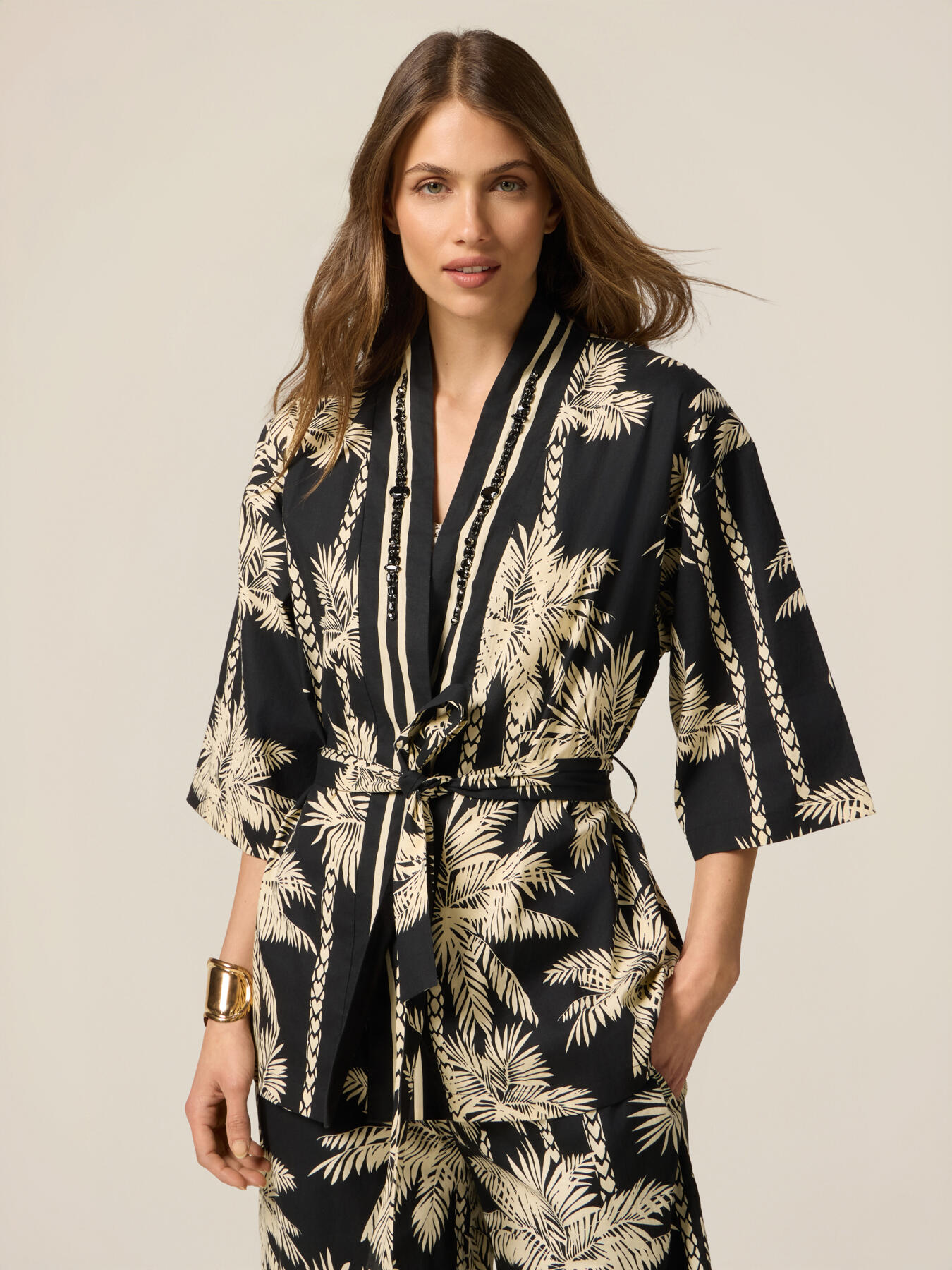 Cotton kimono with pattern image number 0