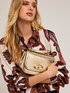 Small bag in tessuto laminato oro image number 0