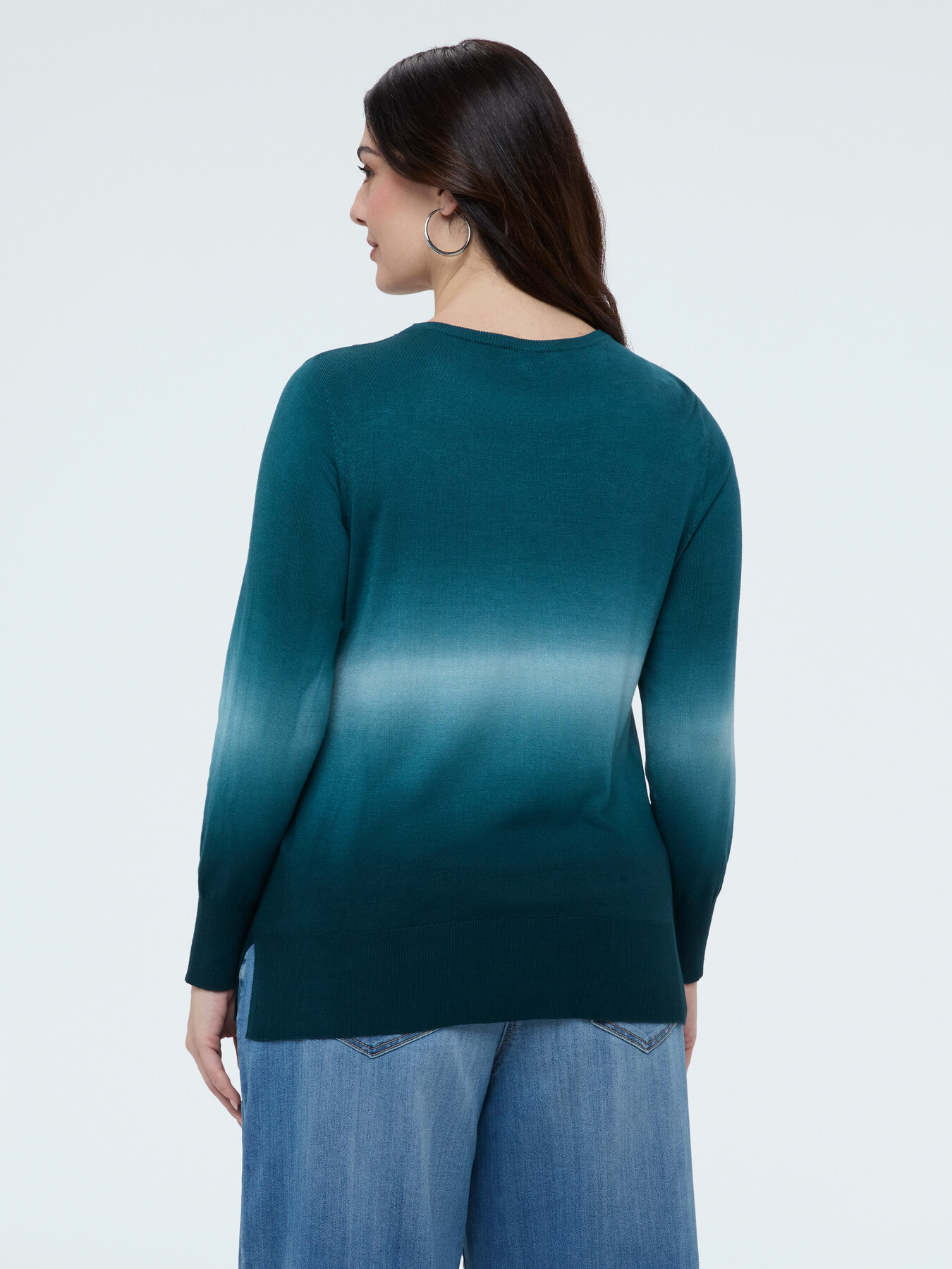 Rundhals-Pullover mit Farbverlauf image number 1