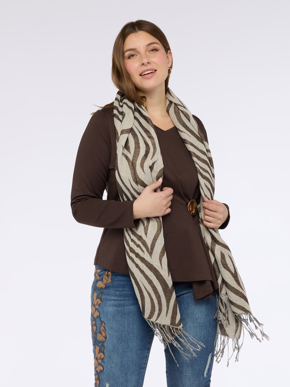 Foulard imprim&eacute; animalier