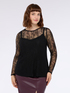 Long-sleeved lace t-shirt image number 0