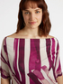 Bedrucktes Kleid mit Wasserfallausschnitt image number 3