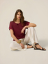 T-Shirt aus Jersey mit Satin-Besatz image number 0