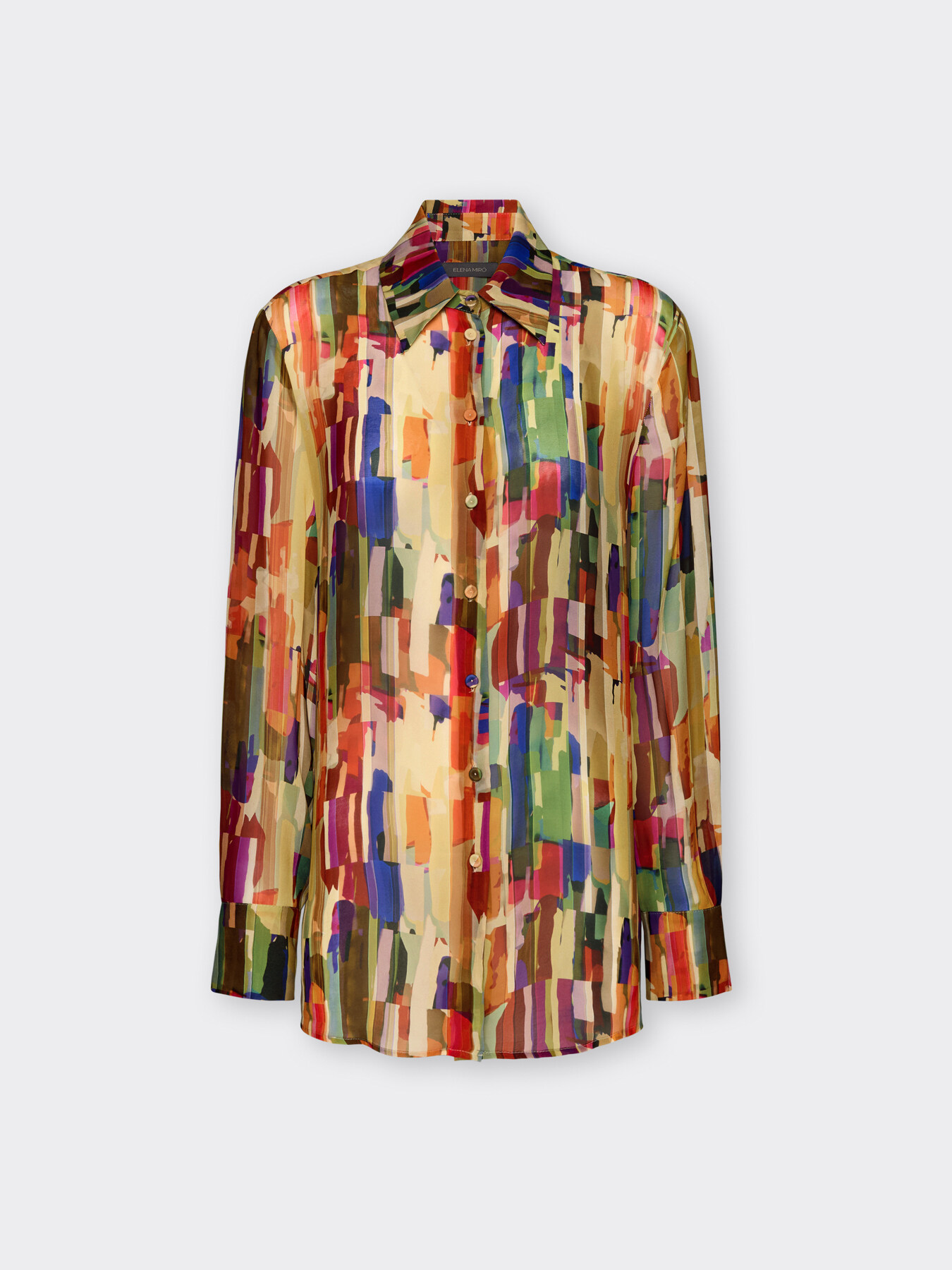 Printed viscose shirt image number 4
