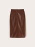Pencil skirt in coated fabric image number 4