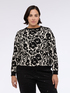 Crew neck sweater with floral print image number 2