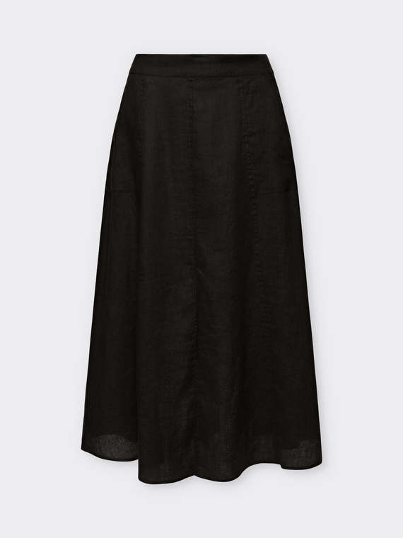 Gored linen skirt