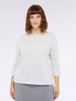 Lurex jersey T-shirt with decorated collar image number 0