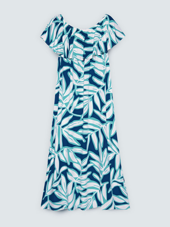Robe &agrave; &eacute;paules d&eacute;nud&eacute;es avec imprim&eacute;